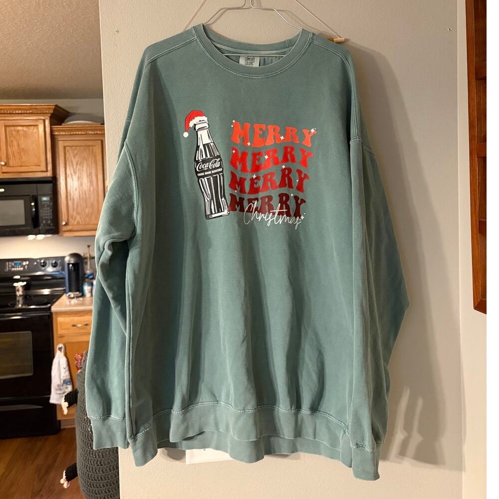 Comfort Colors Coca-Cola Christmas Sweatshirt 3XL